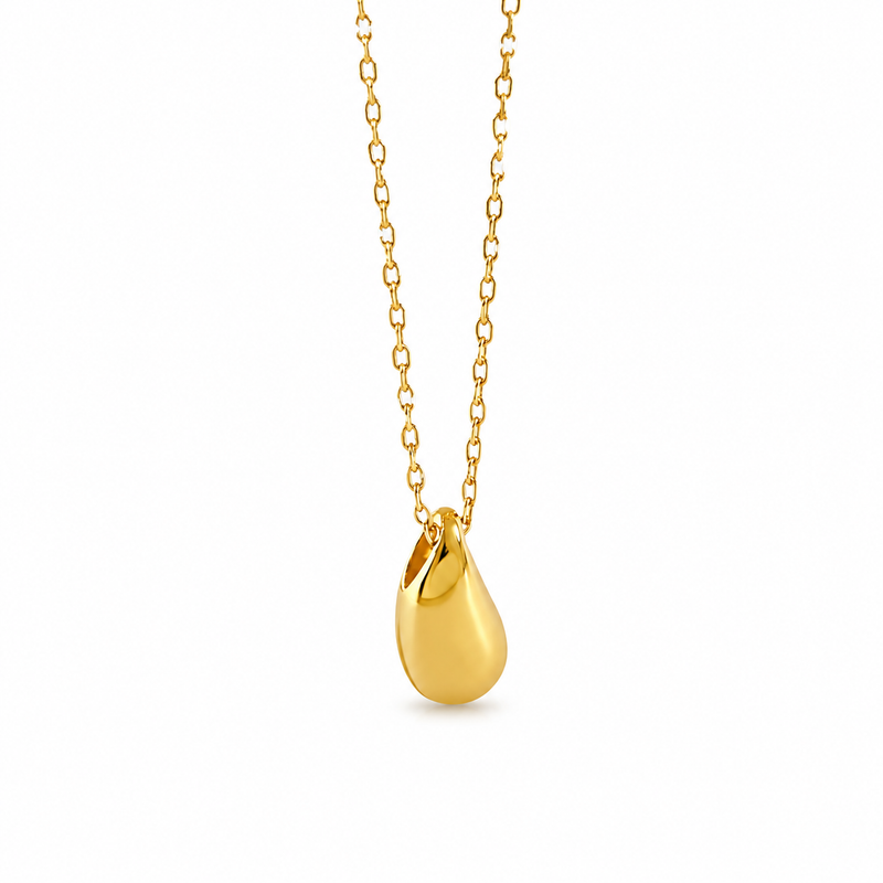 Simple S925 Sterling Silver Drop Pendant Necklace For Women