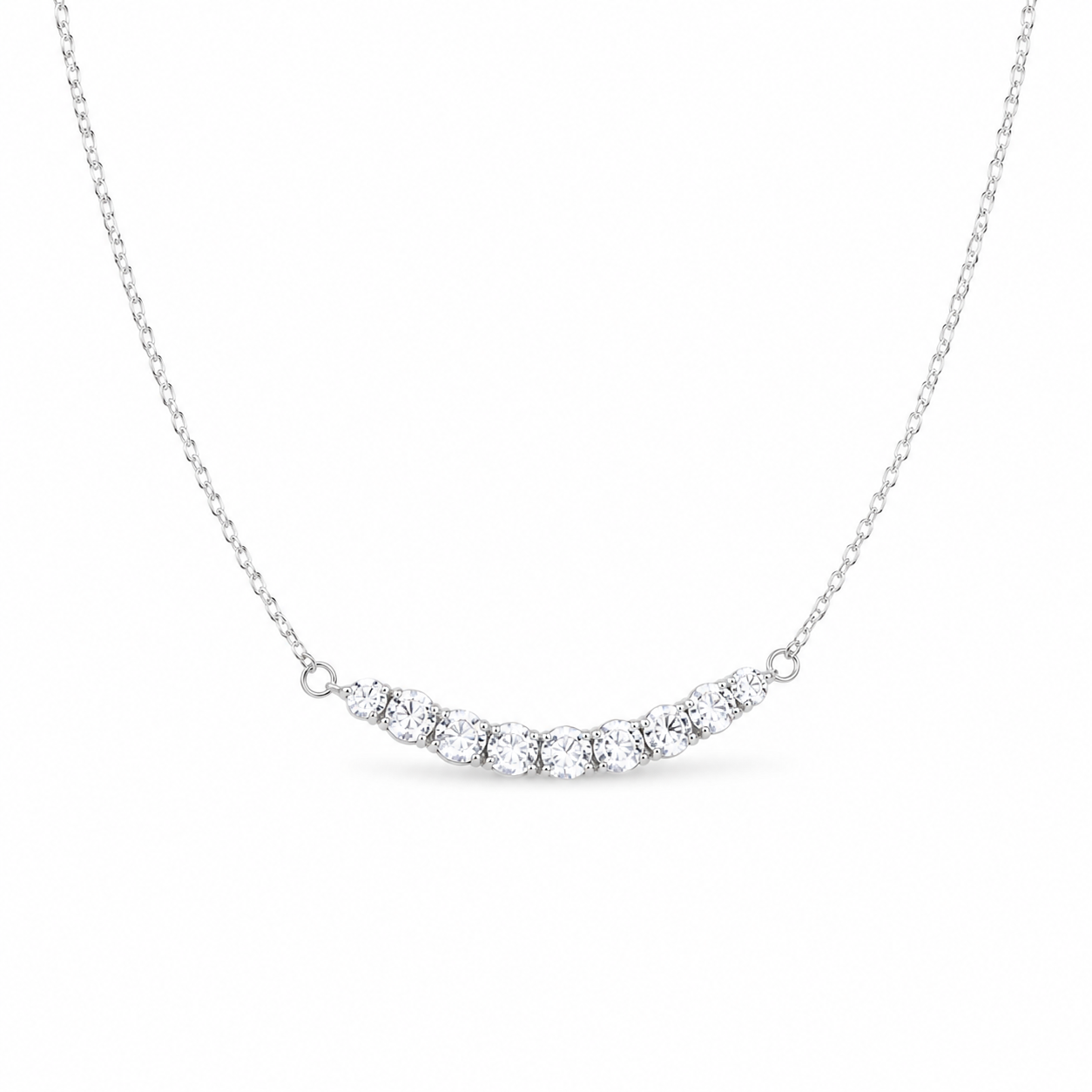 S925 Silver-plated Platinum Moissanite Pendant