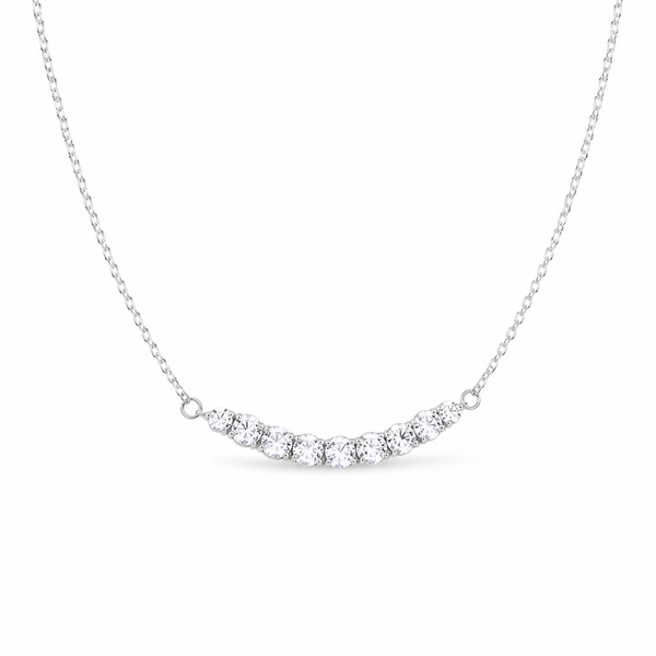 S925 Silver-plated Platinum Moissanite Pendant
