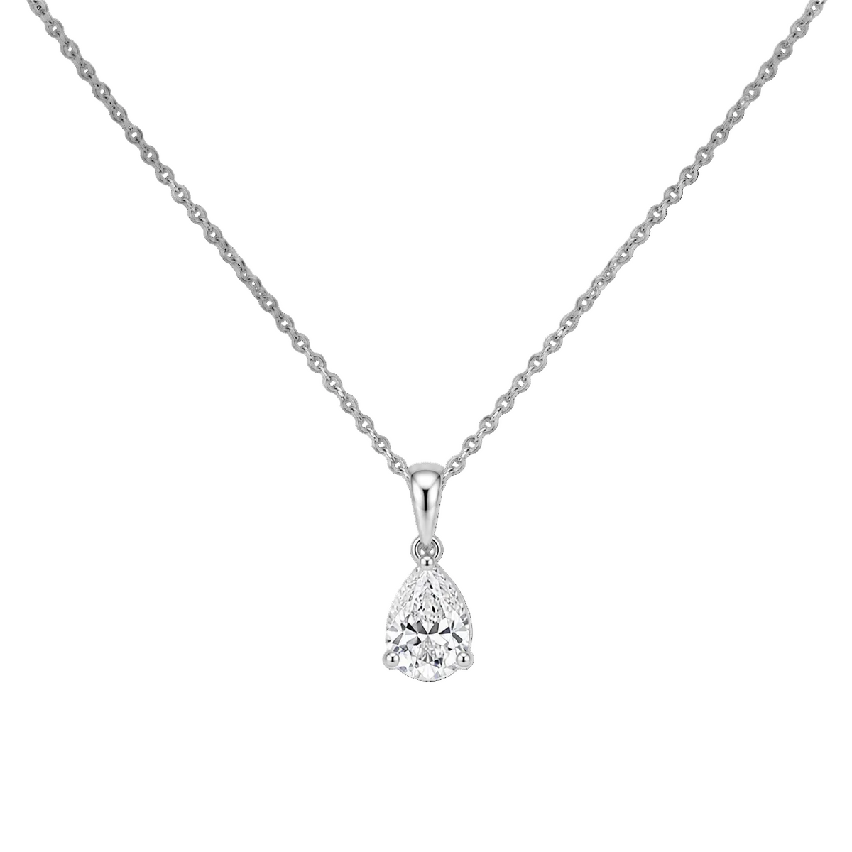 S925 Sterling Silver Moissanite Pendant Water Drop