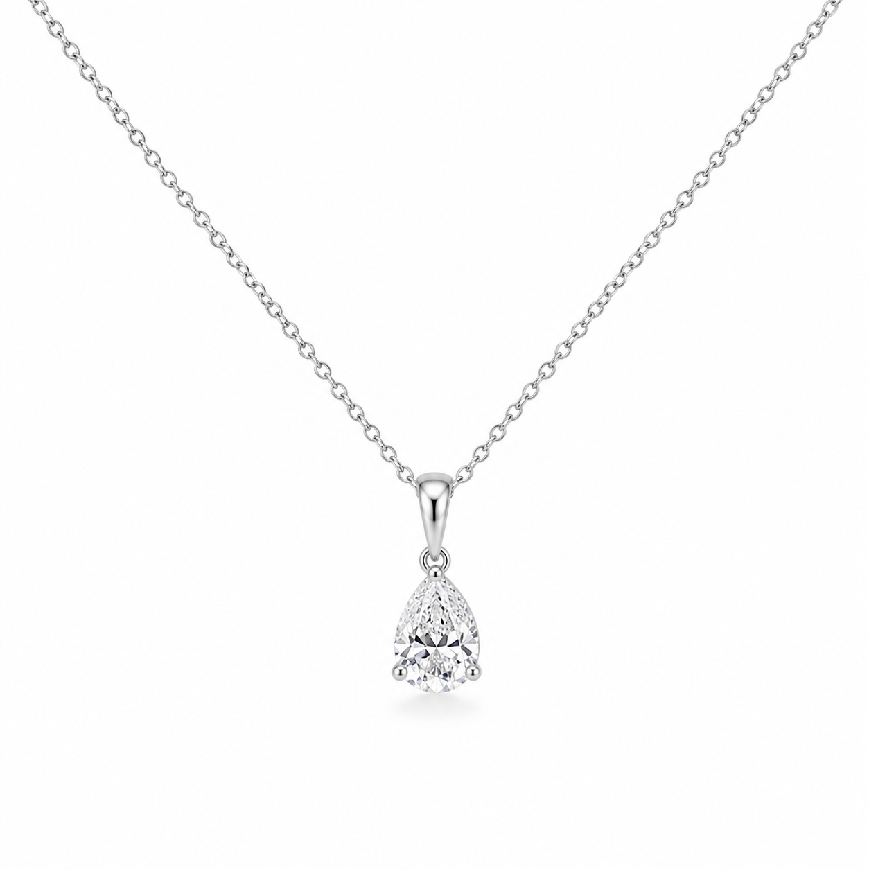 S925 Sterling Silver Moissanite Pendant Water Drop