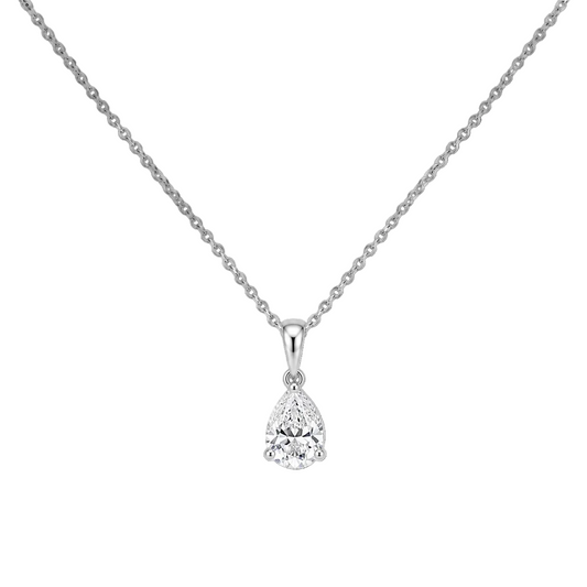 S925 Sterling Silver Moissanite Pendant Water Drop